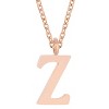 Slickblue Personalized Stainless Steel Initial Necklace, 16" Chain with 2" Extender, Rose Gold/Silver, Choose Letter I-Z - 3 of 3