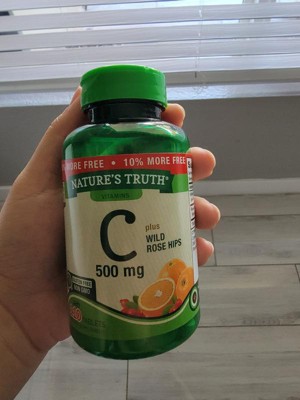 Nature's Truth Vitamin C With Rose Hips 500mg | 110 Tablets : Target