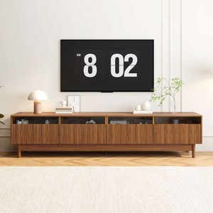 Angel Sar 78" TV Stand for up to 85 Inch TVs, Modern Entertainment Center with Fluted Glass Drawers, TV Console Table with Cable Management - 1 of 4