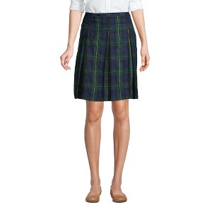 School Uniform Young Women's Plaid Box Pleat Skirt Top of the Knee - 1 of 2