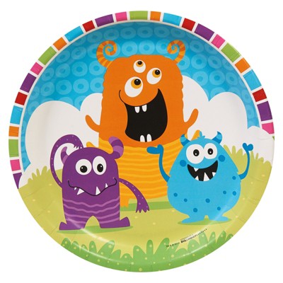 Birthday Express Monster Party Monster Dinner Plates - 8 Pack