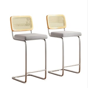 Infurnic Counter and Bar Stools, Modern Upholstered Bar Stools Set with Sturdy Legs, for Kitchen and Dining Room, 2PCS, Gray, 17.7"*18.9"*42.5" - 1 of 4