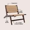 JONATHAN Y Parker Mid-Century Modern Woven Seagrass Wood Armless Indoor Lounge Chair - 3 of 4