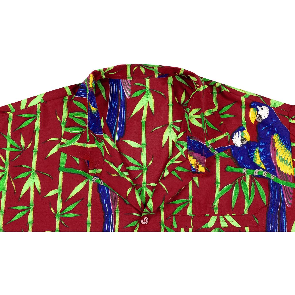 LA LEELA Mens Hawaiian Shirts Short Sleeve Button Down Shirt Men's Tropical Shirts Casual Holiday Summer Party Caribbean Shirts Funny 7XL Red,Tree - thumbnail 3