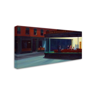 Trademark Fine Art - Edward Hopper 'Nighthawks' Canvas Art