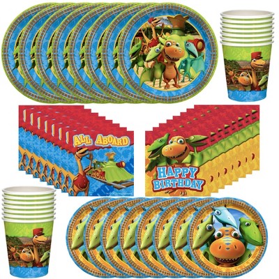 Treasures Gifted Dinosaur Train Birthday Party Tableware Classic Set for 24 Guests