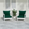 WestinTrends Avalon Outdoor Modern HDPE Patio Club Chairs with Deep Seat Cushions (Set of 2) - 2 of 4