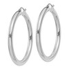 Black Bow Jewelry 4mm, 14k White Gold Classic Round Hoop Earrings, 45mm (1 3/4 Inch) - 2 of 4