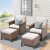 Buenhomino All-Weather Wicker Patio Sofa Conversation Set - 3 of 4