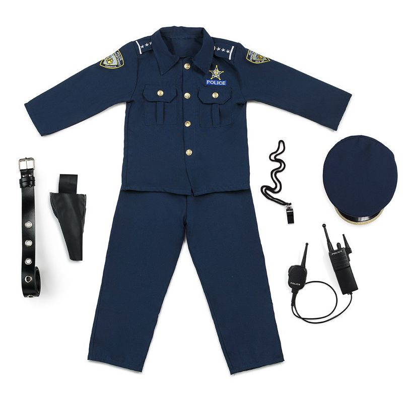 Dress Up America Deluxe Police Officer Dress Up Costume Set For Kids, 3 of 5