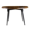 GDFStudio Noyes Acacia Wood and Iron Oval Coffee Table - 4 of 4