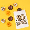 Big Dot of Happiness Adult 90th Birthday White Paper Treat Bags, Black & Gold Party Individual Greaseproof Brown Paper Sandwich Cookie Bags - 25 Count - 3 of 4