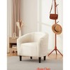 Accent Chair Living Room Chairs Boucle Barrel Chairs Round Armchairs for Bedroom Waiting Room Office Reception Chairs - 3 of 4