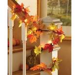 Collections Etc Lighted Fall Leaves Garland