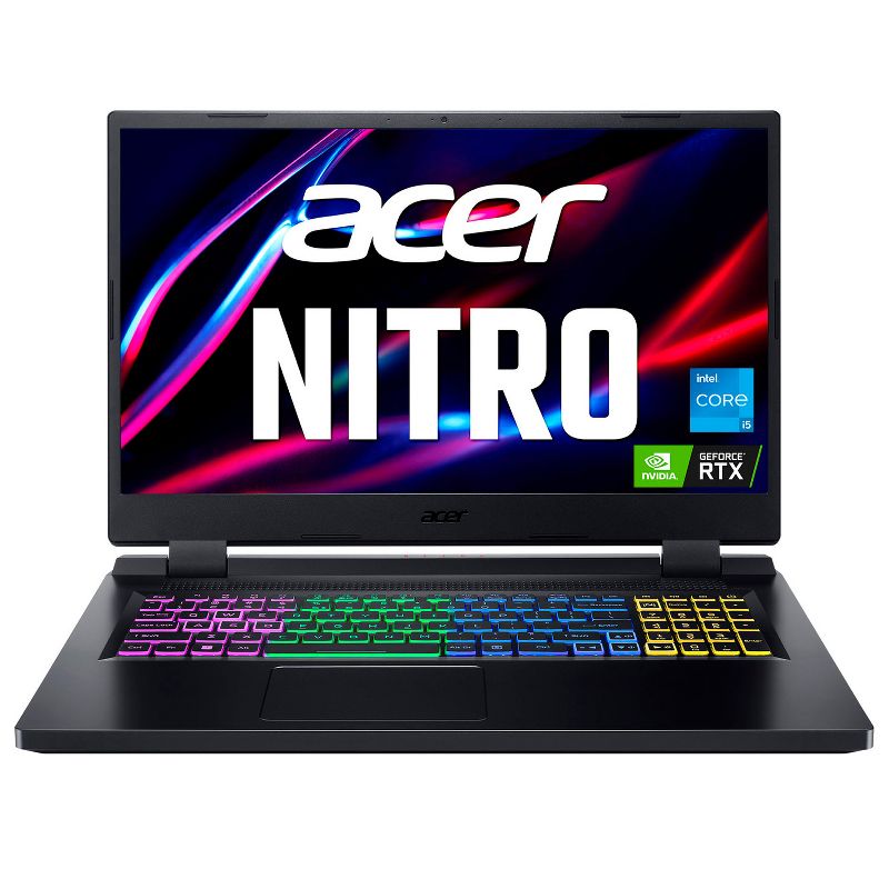 Acer Nitro 5 - 17.3" Laptop NVIDIA GeForce RTX 3050 Intel Core i5-12500H 2.50 GHz 8GB RAM 512GB SSD Windows 11 Home - Manufacturer Refurbished, 1 of 5