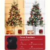 GAOMON Set of 2 Pre-lit Artificial Mini Christmas Tree, 3 ft Tabletop Christmas Trees with 78 LED Lights and Snowflake - 4 of 4