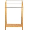 Mind Reader Three Tier Freestanding Bamboo Towel Drying Rack - image 2 of 4