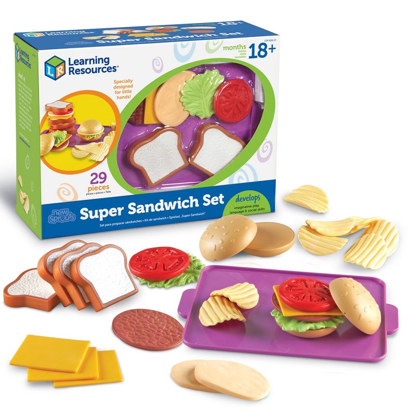 Learning Resources New Sprouts Super Sandwich Set, 29 Piece Set, Ages 18 mos+, 1 of 6
