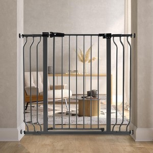 BalanceFrom Walk Thru Safety Gate for Baby and Pets, Doorways, Stairways, Hallways, Fits 29.1-43.3 Inch Openings, 36 Inch Height, Graphite - 1 of 4