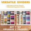 Set of 6 Bamboo Drawer Dividers , 4.65” High, Expandable Organizers for Clothing,Adjustable (12.5-17"  Sizes) - SpaceAid® - 4 of 4