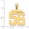 Black Bow Jewelry 14k Yellow Gold, Athletic Collection, Large Polished Number 56 Pendant - 2 of 3