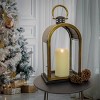22" HGTV Dome Lantern Black and Gold - National Tree Company - 2 of 4