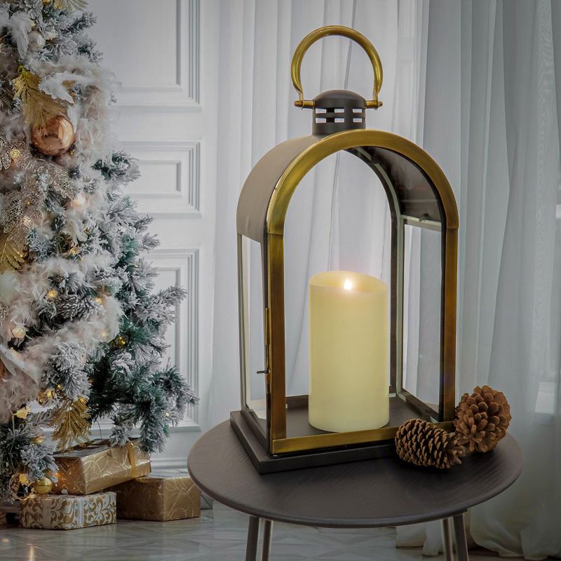 22" HGTV Dome Lantern Black and Gold - National Tree Company, 2 of 6