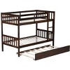 NicBex Twin Over Twin Bunk Bed with Trundle,Loft Bed with Ladder and Convertible to 2 Twin Size Bed for Bedroom,Black - 3 of 4