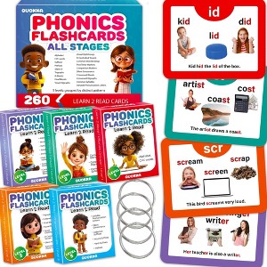 QUOKKA Flash Cards for Kids - 60/120/260 Cards ABC, Numbers & Animals, Colors, Fruits, Cars & Body Learning - 1 of 4
