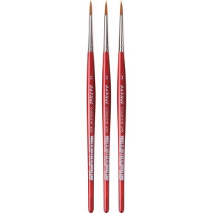 da Vinci COSMOTOP-SPIN Silkpainting Brush, Synthetic, Watercolor, Round, Size 3, Pack of 3 - 1 of 3