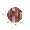 Burgundy Merlot And Blush Patchwork Washable Indoor Outdoor Area Rug - 3 of 4