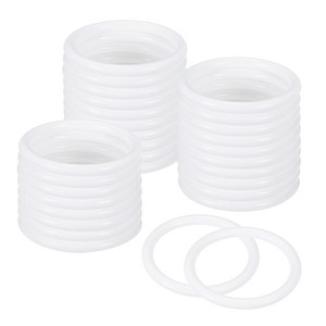 Unique Bargains Plastic Durable Multipurpose DTY Design Macrame And Knotting Supplies O Rings 30 Pcs - 1 of 4