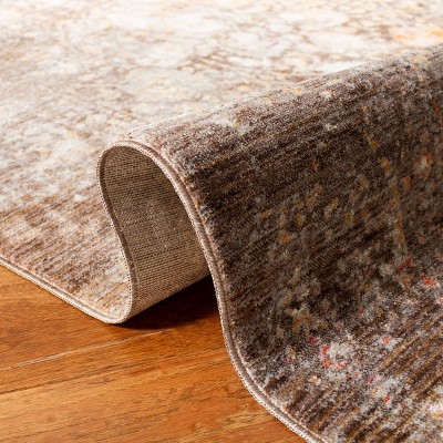 Vintage Persian 5' x 7'6" Brown and Multi Synthetic Area Rug