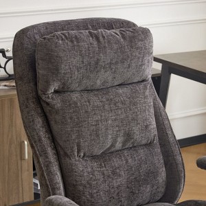 Karl Home Black PU High Back Adjustable Indoor Leisure Swivel Chair - 1 of 4