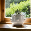 Modern Ceramic Planter with Textured Bubble Design, Ceramic Indoor & Outdoor Decorative Pot for Home & Garden - 3 of 4