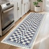 Acekool Modern Runner Rug [2x6] Non-Slip Geometric Kitchen Runner, Stain Resistant Ultra-Thin Bedside Rug for Bedroom, Hallway, Laundry [color - 2 of 4