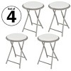 Lavish Home Set of 4 Folding Bar Stools, Heavy-Duty 18 in. Stool with 225lbs Capacity and Padded Seats for Dorm, Recreation or Game Room - 2 of 4