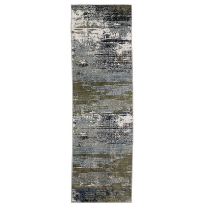 Oriental Weavers Caravan 8020L Blue/ Green Indoor Area Rug - 2'3" x 7'6"
