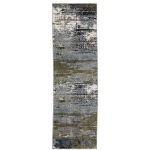 Oriental Weavers Caravan 8020L Blue/ Green Indoor Area Rug - 2'3" x 7'6" - 1 of 4