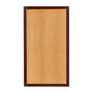 Emma and Oliver 30" x 48" Rectangular 2-Tone High-Gloss Cherry Resin Table Top - 1 of 2