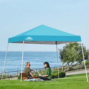 EAGLE PEAK Slant Leg Pop-up Canopy Tent Easy One Person Setup Instant Outdoor Beach Canopy Folding Portable Sports Shelter - 1 of 4