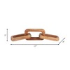 Decorative Object Acacia Wood Interlocking Chain Design 17" Brown Casual Finish for Home Office Bedroom Living Room Decor - 4 of 4