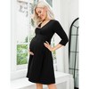 LXT-Women's Nursing 3/4 Sleeve A Line Party Midi Dress - 4 of 4