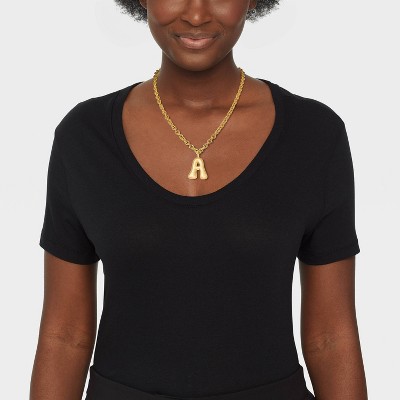 SUGARFIX by BaubleBar Bubble Initial Necklace - Gold - image 2