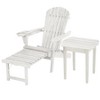 Jiallo Oceanic Collection Adirondack Chaise Lounge Chair Foldable, cup and glass holder, built in ottoman, Set of 2 - 4 of 4