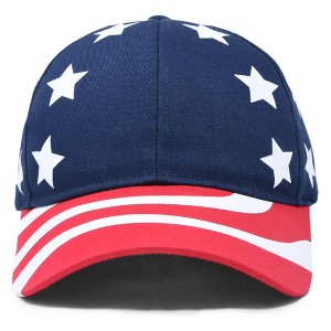 Dalix United States Hat Baseball Cap Snapback USA Flag Independence Day Memorial Veteran Army Military Red White Blue - 1 of 4