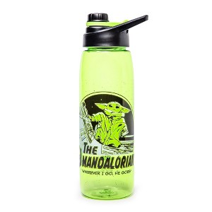Silver Buffalo Star Wars: The Mandalorian Plastic Water Bottle With Screw-Top Lid | 28 Ounces - 1 of 4