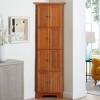 TIRAMISUBEST 72" Rustic Farmhouse Tall Corner Pantry Cabinet - 3 of 4