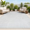 JONATHAN Y Hallie High-Low Minimalist Curve Geometric Indoor/Outdoor Area Rug - 4 of 4