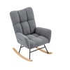 Nursery Rocking Chair, Upholstered Glider Rocker with High Backrest, Comfy Reading Chair, Rocking Accent Armchair for Living Room Bedroom Office - 3 of 4